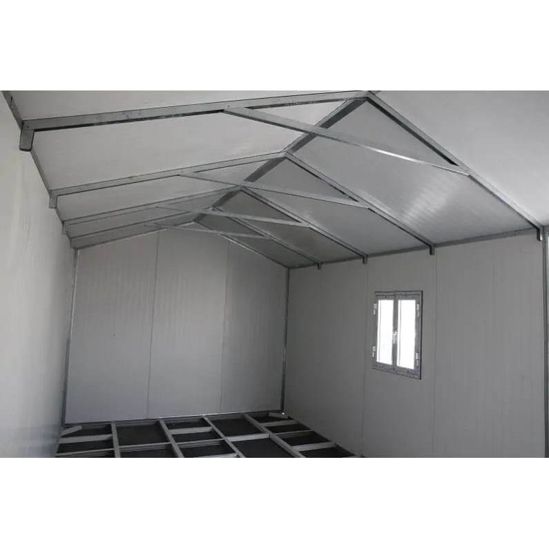 Duramax 13x10 Gable Roof Insulated Building 30932 interior view of roof and window