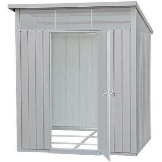 Duramax 6 x 5 Palladium Shed 41872 - Metal Shed door open