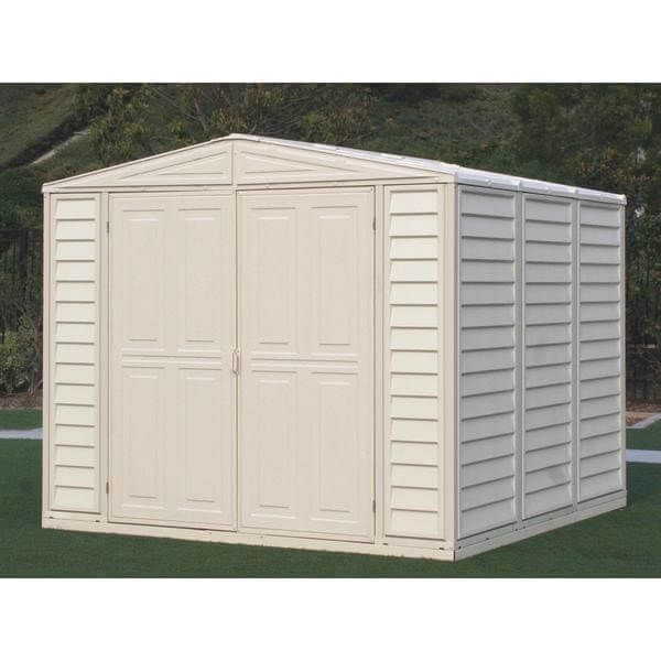 Duramax 8 x 8 DuraMate Shed with Foundation Kit 00384 front doors closed