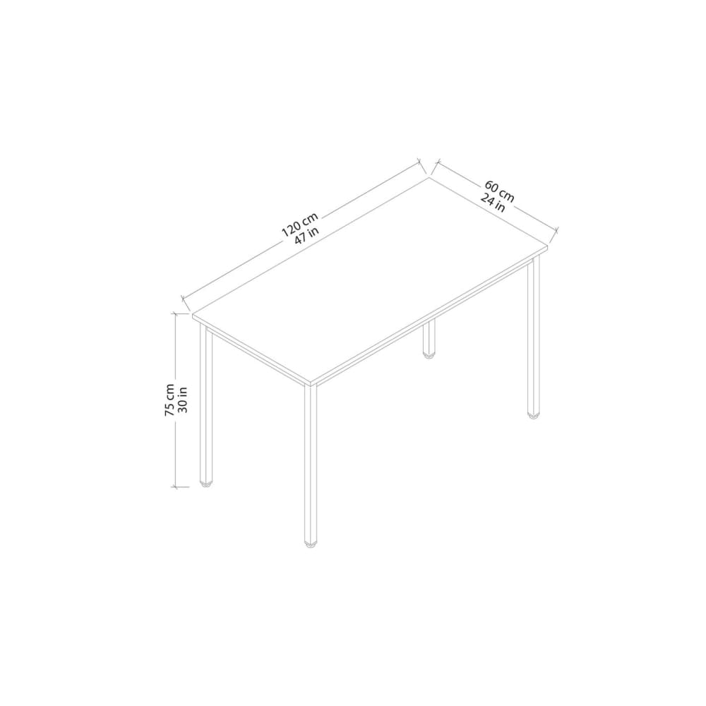 Duramax Atlas Desk White 68055 tech drawing dimensions