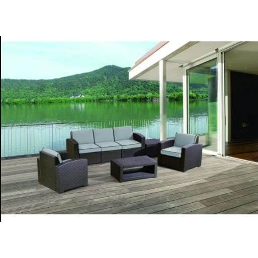 Duramax Cedarrattan Large Sofa Set 86772 lifestyle pic on a patio