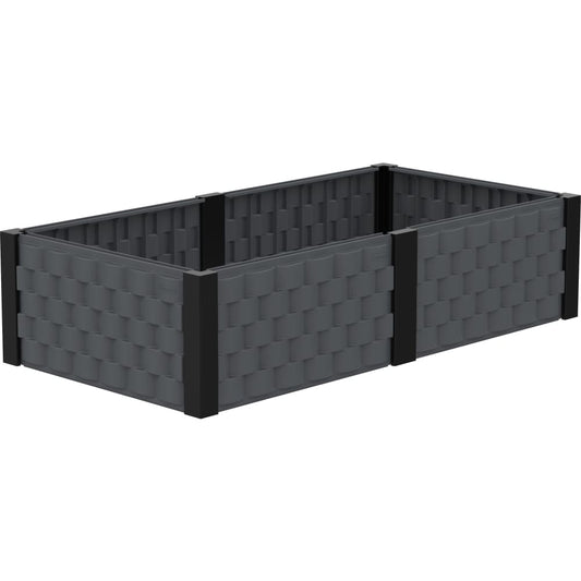 Duramax Garden Bed Rectangle Gray w/Black 86101