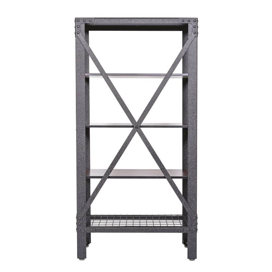 Duramax Industrial Metal and Wood Storage Bookcase 68060 rear view