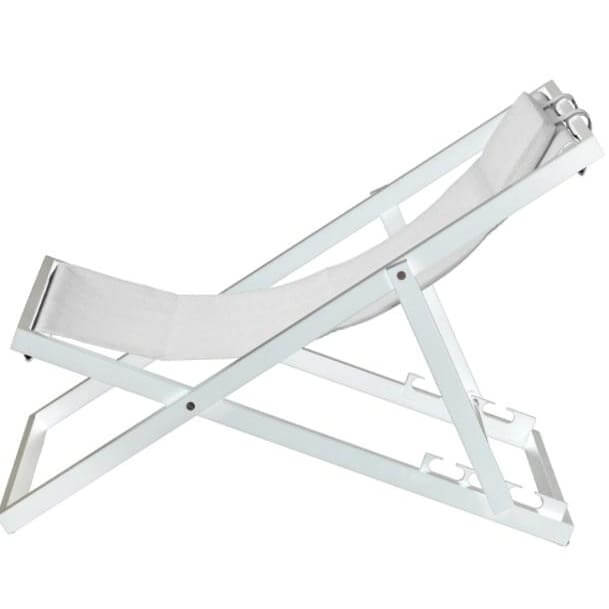 Duramax Newport Lounger White 68072 side 