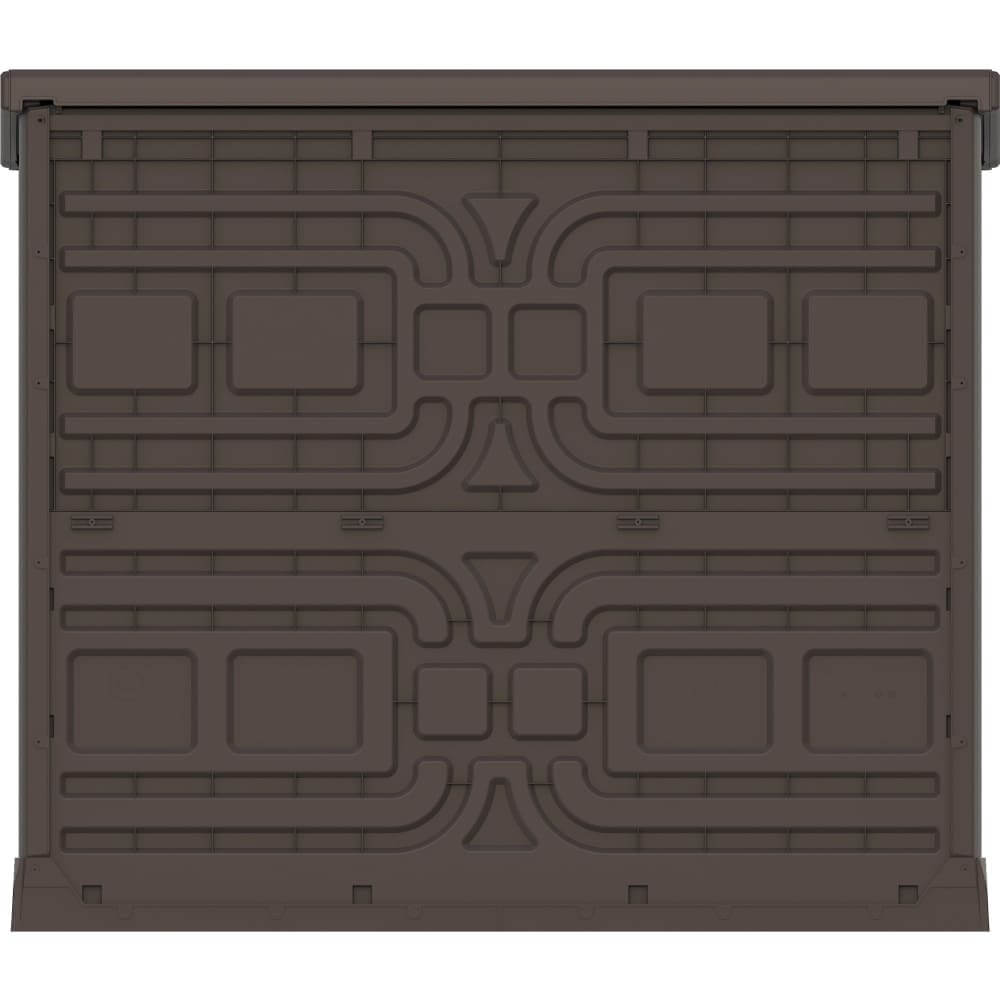 Duramax Storeaway Flat Lid 1200L Brown 86631 Flat Lid closed front view